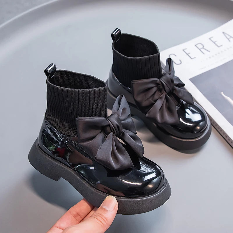 Girls Sock Boots: Elegant and Non-slip School Shoes