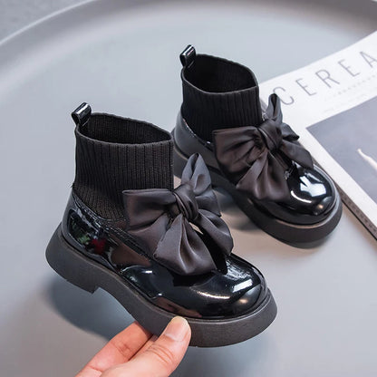 Girls Sock Boots: Elegant and Non-slip School Shoes