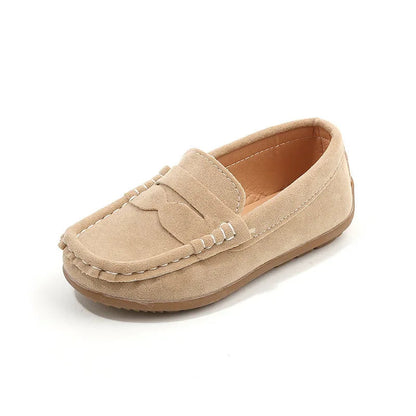 Stylish Solid Color Leather Shoes for Boys