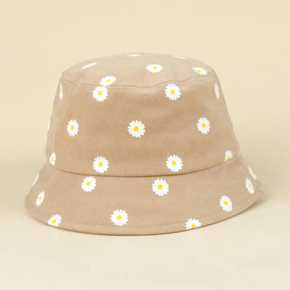 Summer Daisy Pattern Bucket Hat: Cute Flower Sun Hat for Kids