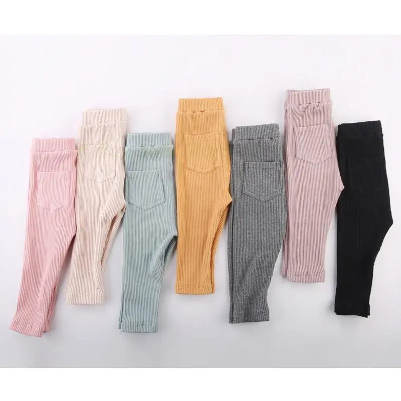 Vertical Stripes Cotton Pants - Stylish Leggings for Kids