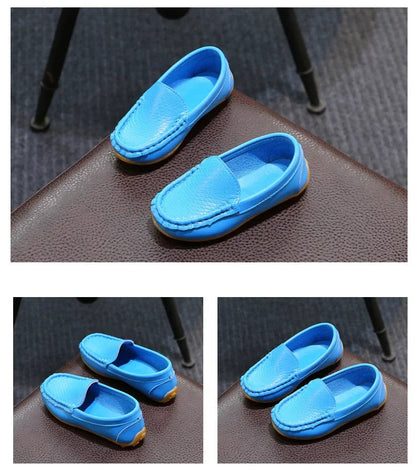 Kids' PU Leather Slip-On Moccasin Loafers
