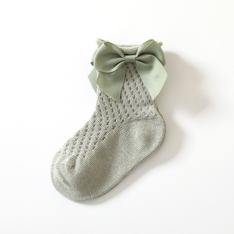 Lace Flower Long Tube Socks For Children