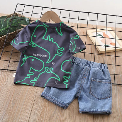 Summer Dinosaur Tracksuit for Boys