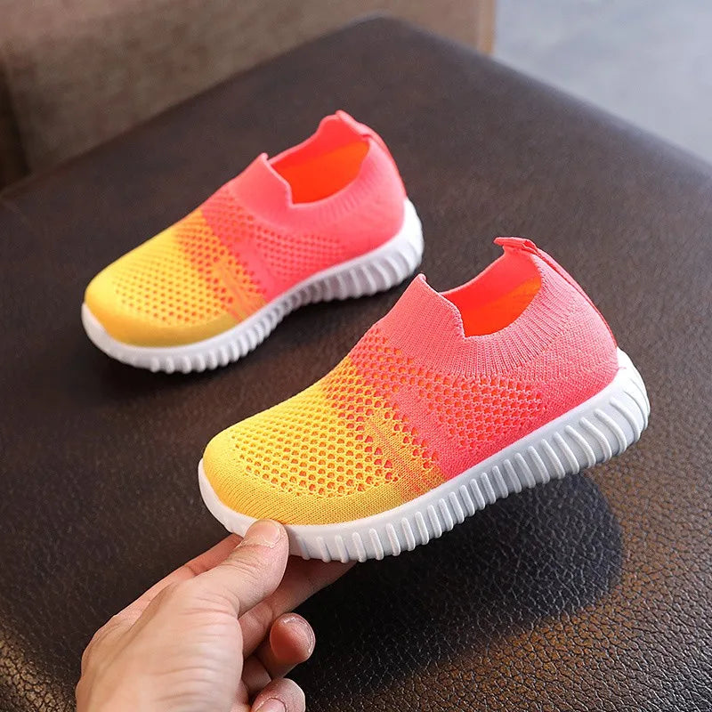 Kids Mesh Sneakers - Breathable, Anti-Slip, Soft Soled Shoes
