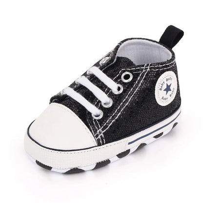 Baby Sequined Canvas Shoes - Stylish Casual First Walking Shoes