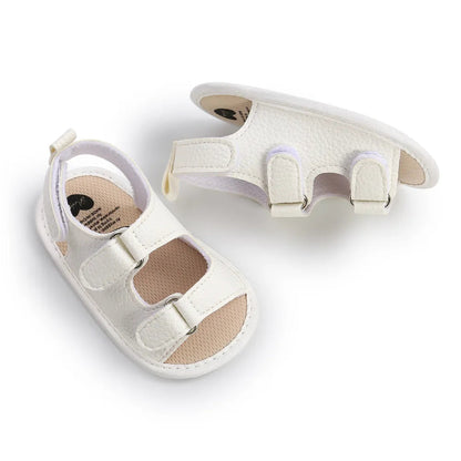 New Baby Sandals: PU Soft Sole Anti-Slip Infant First Walker Crib Shoes