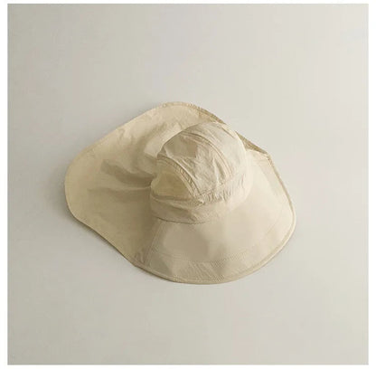 Quick-Dry Fisherman Hat: Cartoon Sunshade Cap for Kids