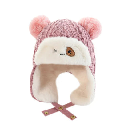 Cute Plush Baby Hat - Autumn/Winter Warmth