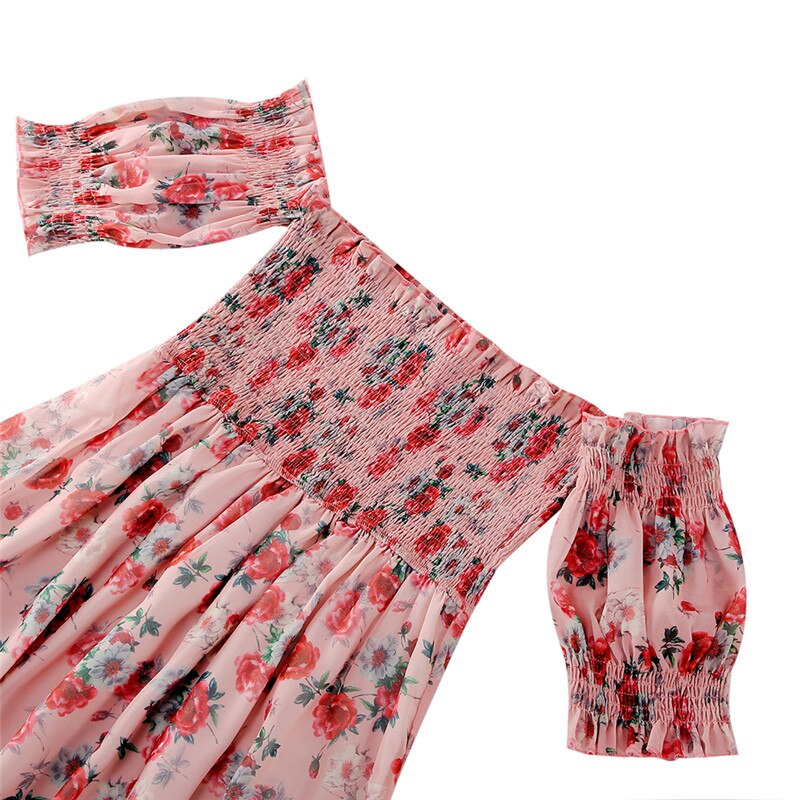 Sexy Off-Shoulder Dress Family Matching Clothes