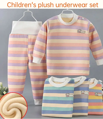 Warm Plush Kids Clothing Sets for Autumn/Winter