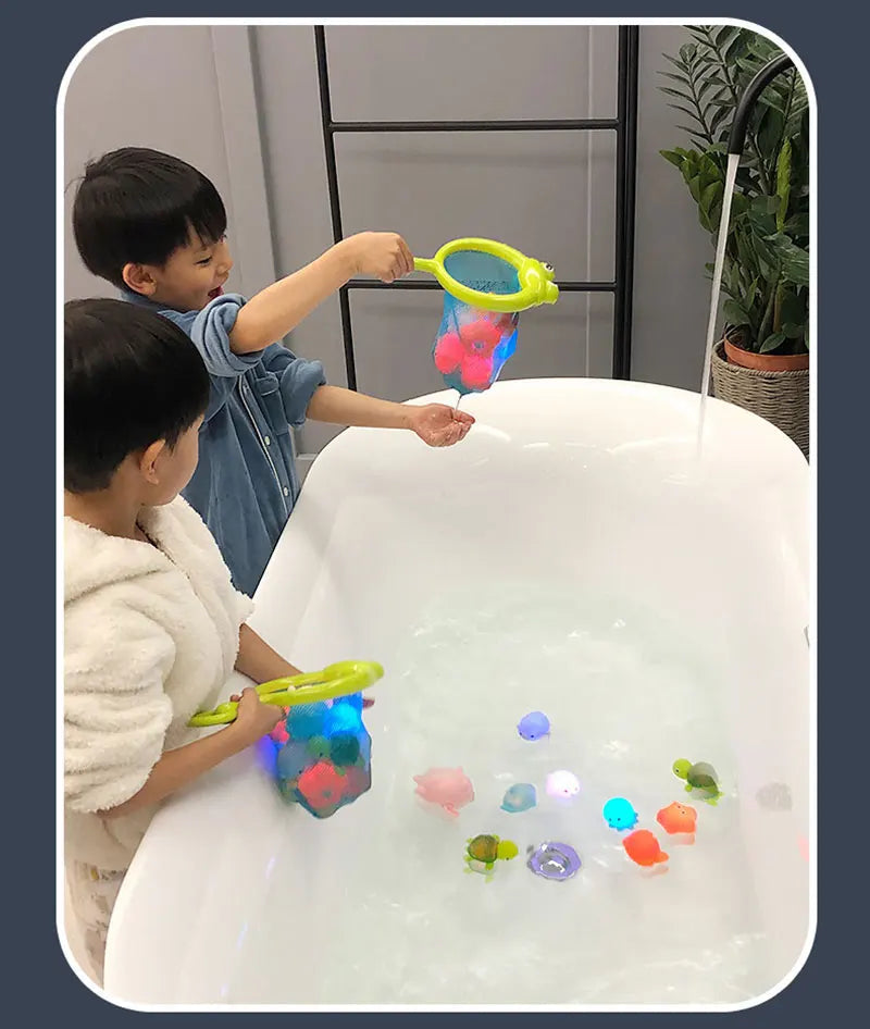 LED Light-Up Cute Animals Bath Toy for Kids
