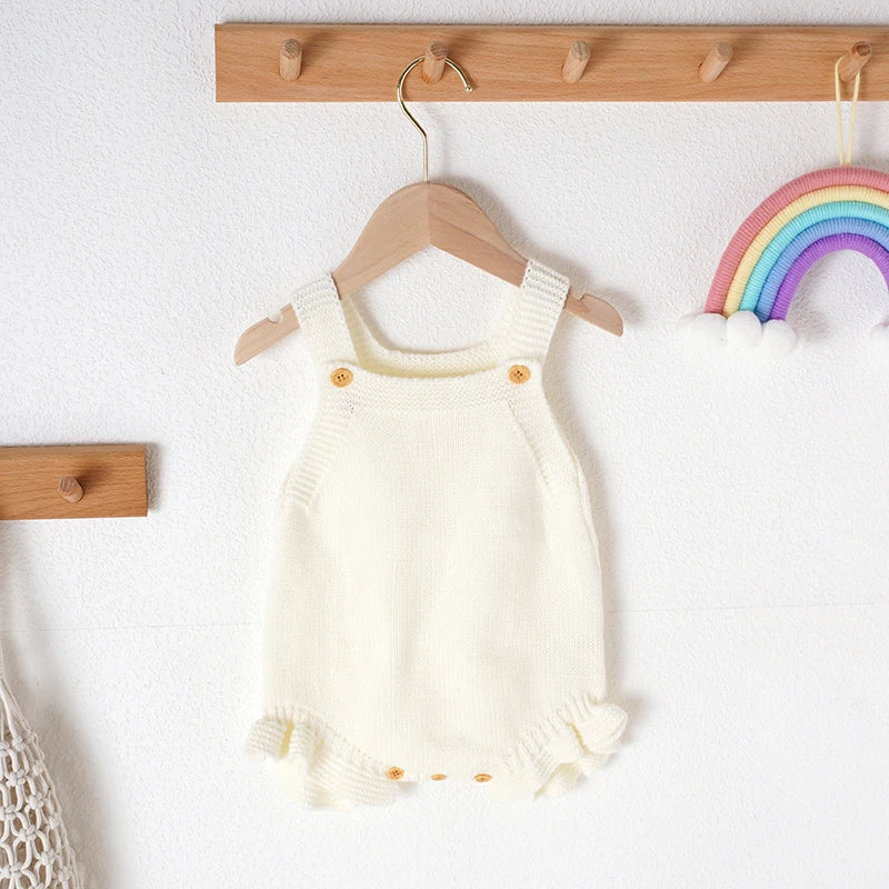 Knitted Baby Girls Summer Rompers