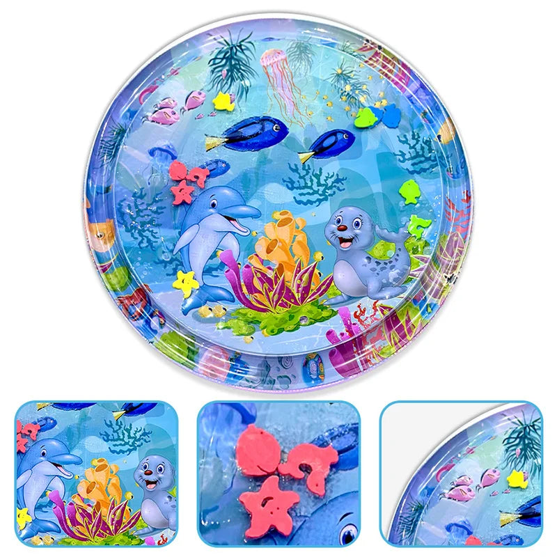 Inflatable Water Mat: Large Dolphin Seal Pattern