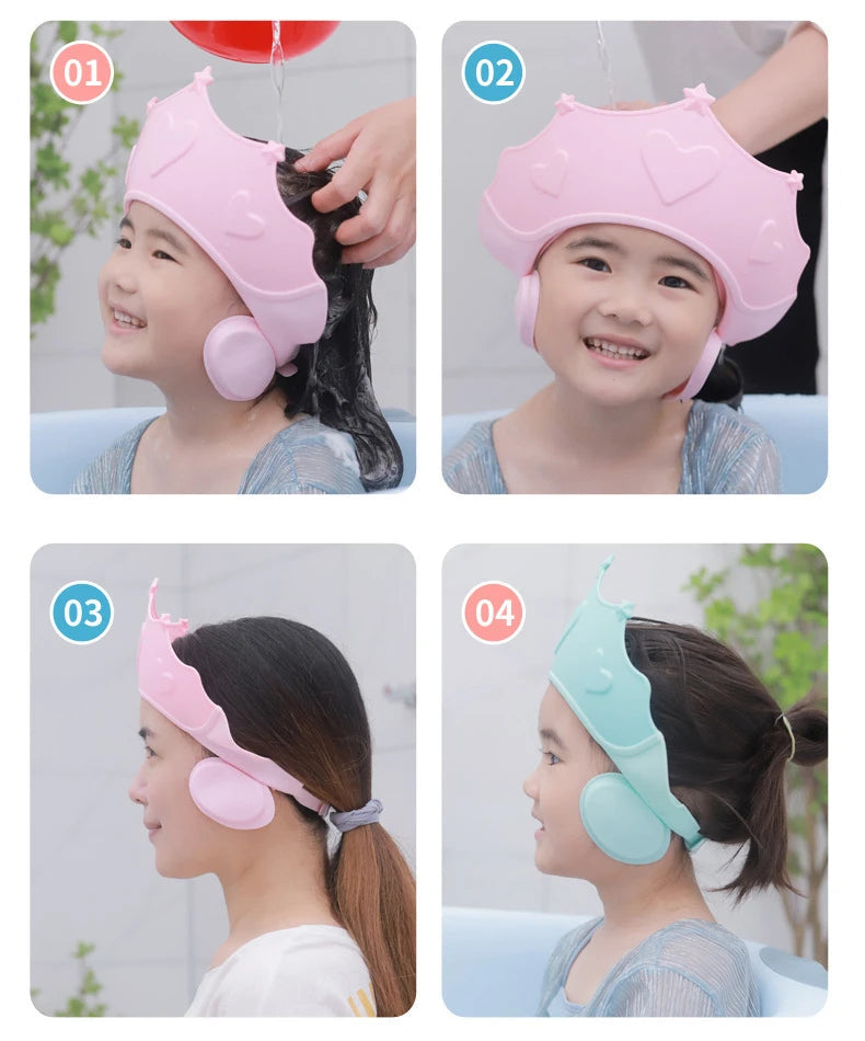 Baby Soft Cap Ear Protection Hat for Shower