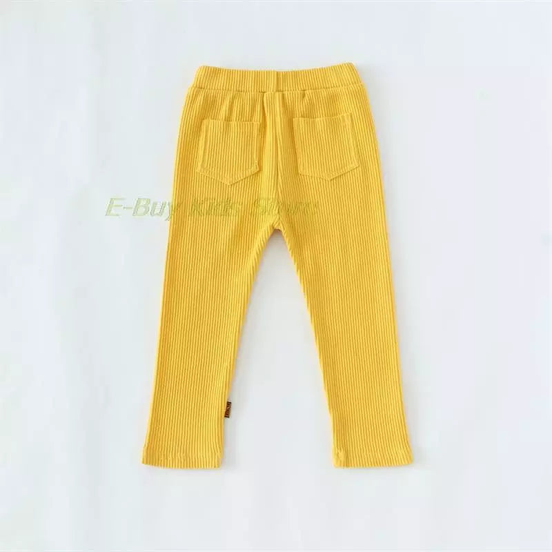 Vertical Stripes Cotton Pants - Stylish Leggings for Kids