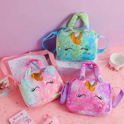 Plush Unicorn Crossbody Bag