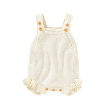 Knitted Baby Girls Summer Rompers