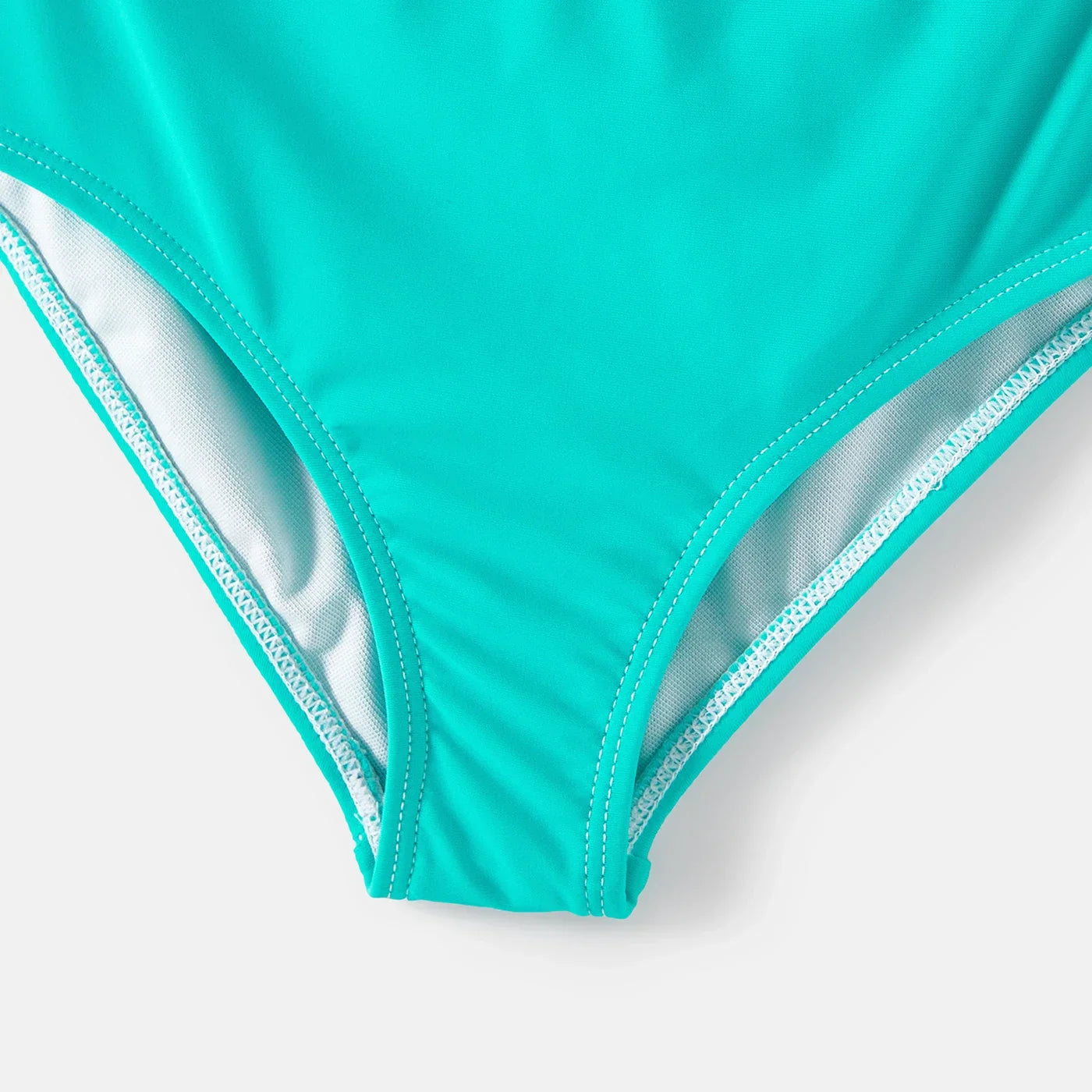 Family Matching Swimwear: Striped One-Piece & Colorblock Trunks, Summer Ready