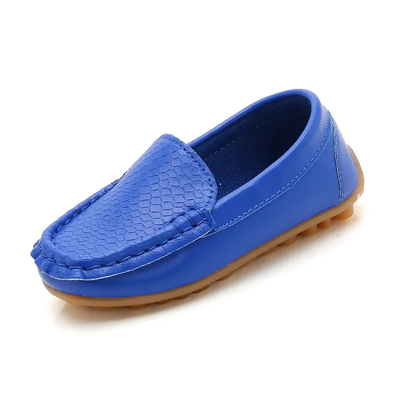 Kids' PU Leather Slip-On Moccasin Loafers