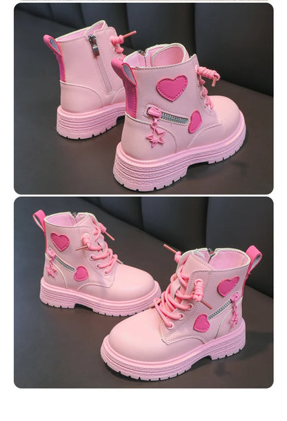 Chic Pink Rubber Boots for Fashionable Little Princesses