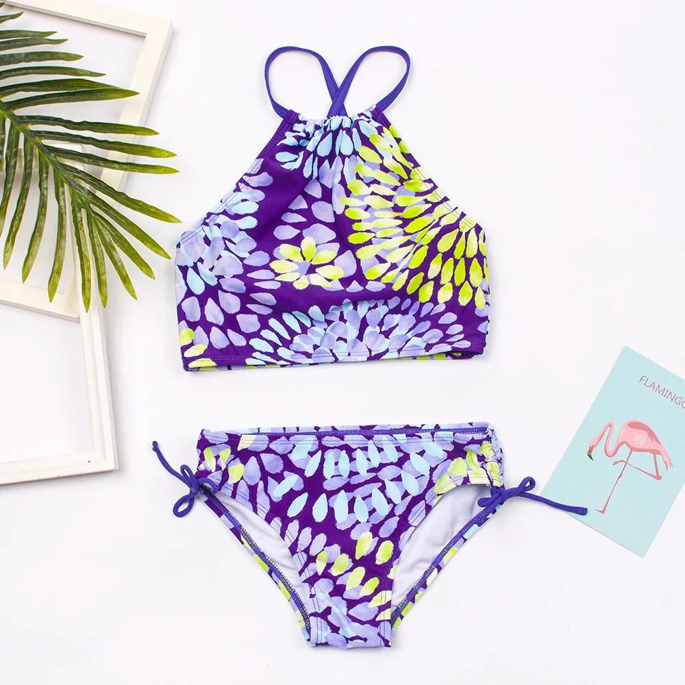 Colorful Kids Bikini Set - Summer Swimwear