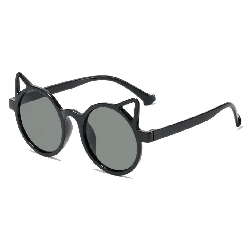 Cat-Ear Shaped Kids Sunglasses: Fashionable UV Protection
