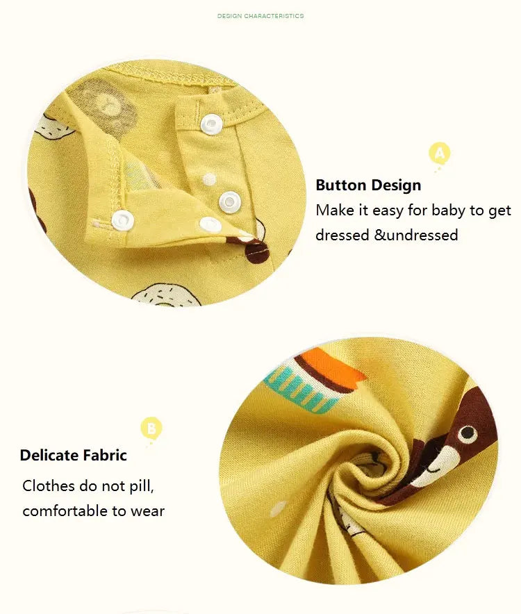 Short-sleeved Jumpsuit for Babies from 3M-24m