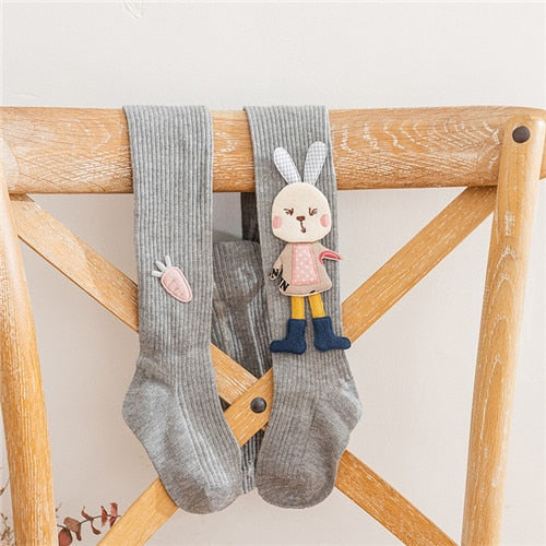 Pantyhose of Knitted Cartoon Rabbit Kids Girls Tight