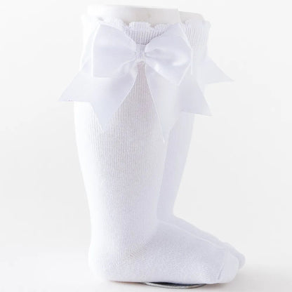 Kids Knee High Socks with Big Bow (Newborn-7 Years)
