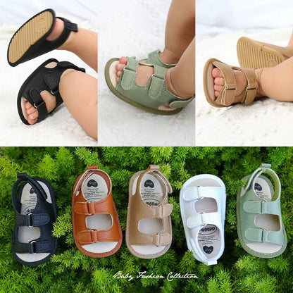 Stylish Non-Slip PU Baby Sandals (Newborn-18 Months)
