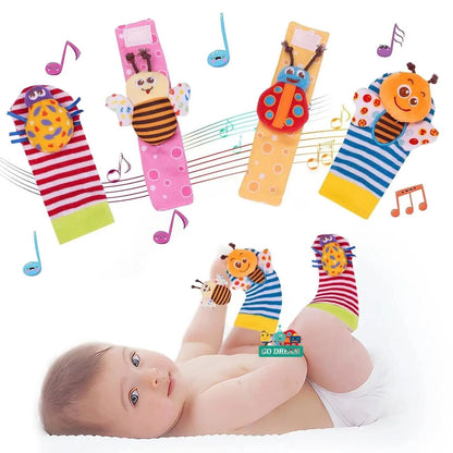 Infant Wrist Rattle Socks: Early Educational Sensory Toy