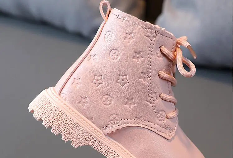 Autumn/Winter Plush Kids Boots: Fashionable & Warm