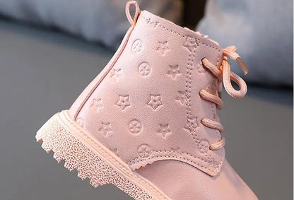 Autumn/Winter Plush Kids Boots: Fashionable & Warm