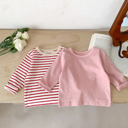 Striped T-shirts Or Plain T-shirts For Children