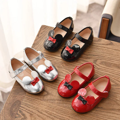 Soft PU Patent Leather Flats for Baby Girls