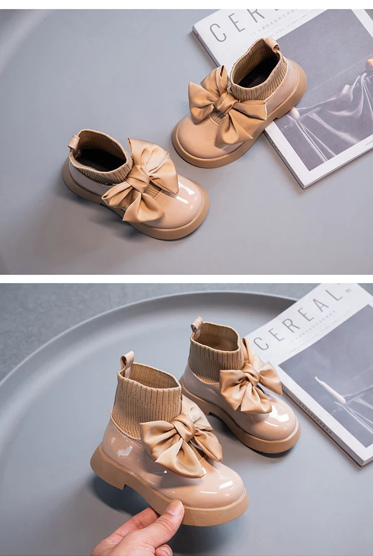 Girls Sock Boots: Elegant and Non-slip School Shoes
