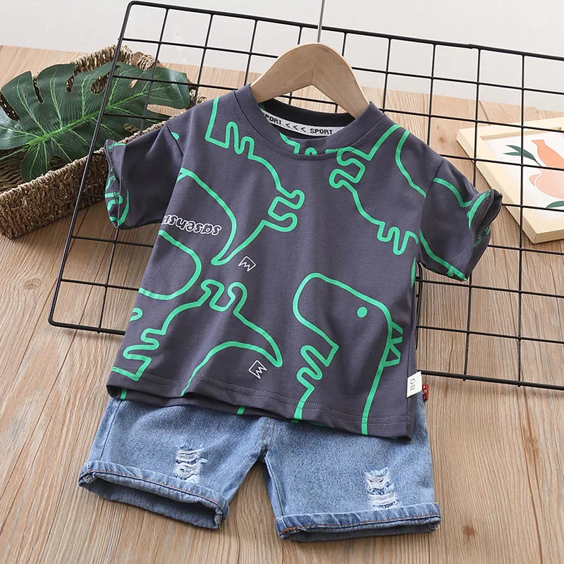 Summer Dinosaur Tracksuit for Boys