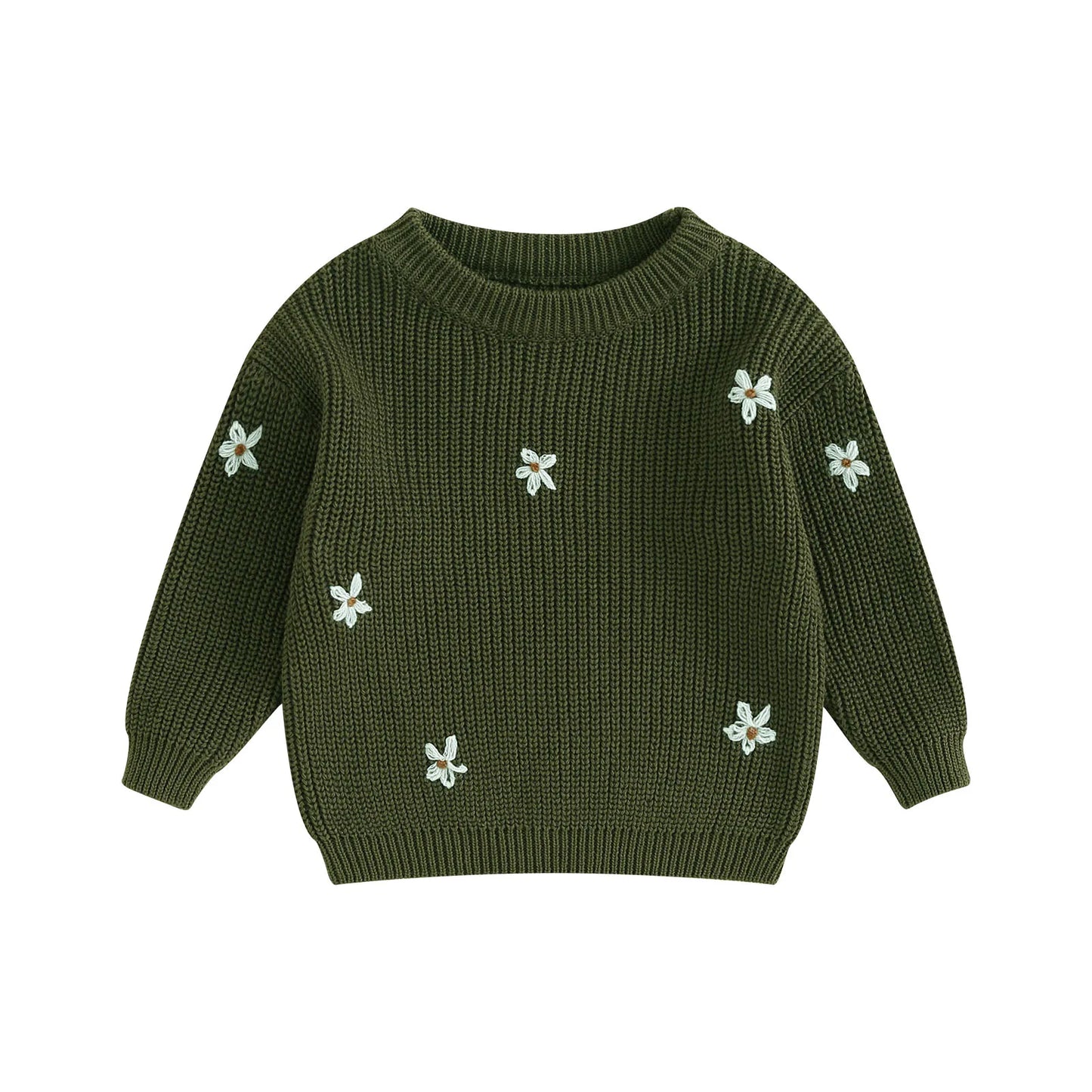 Cute Flower Knit Sweater - Cozy Knitwear for Newborns