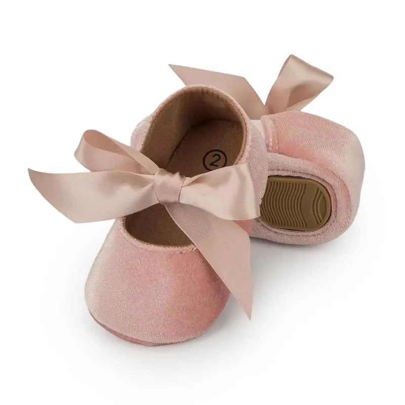 Butterfly-knot Princess Shoes - Soft-sole Infant First Walkers