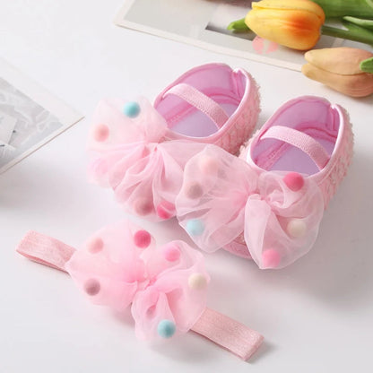 Baby Girl Bow Flower Shoes