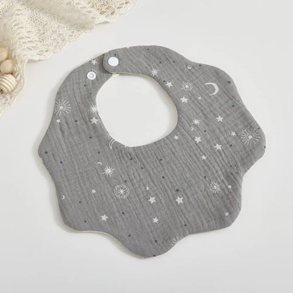 Soft Cotton Petal Print Baby Feeding Bibs