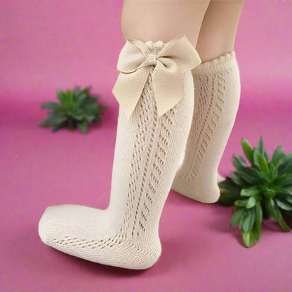 Kids Knee High Socks with Bow (Newborn-7 Years)