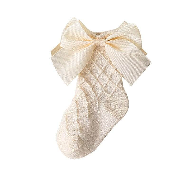 Lace Flower Long Tube Socks For Children
