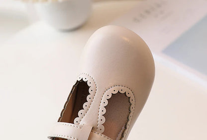 Princess T-Strap Leather Flats: Sweet Retro Dress Shoes