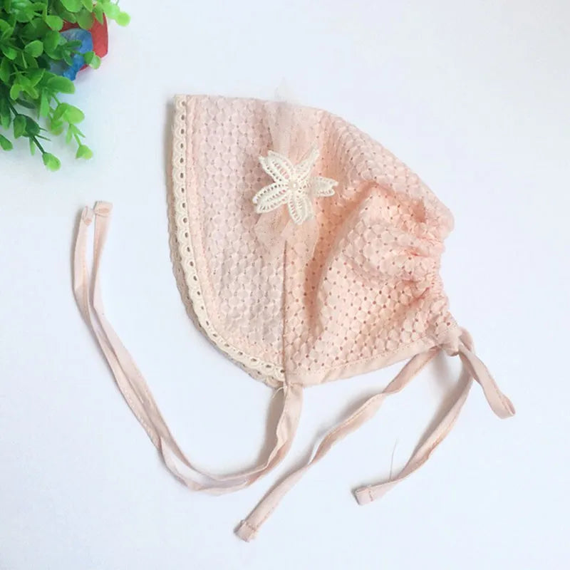 Summer Lace Flower Hollow Baby Cap: Cute Princess Hat