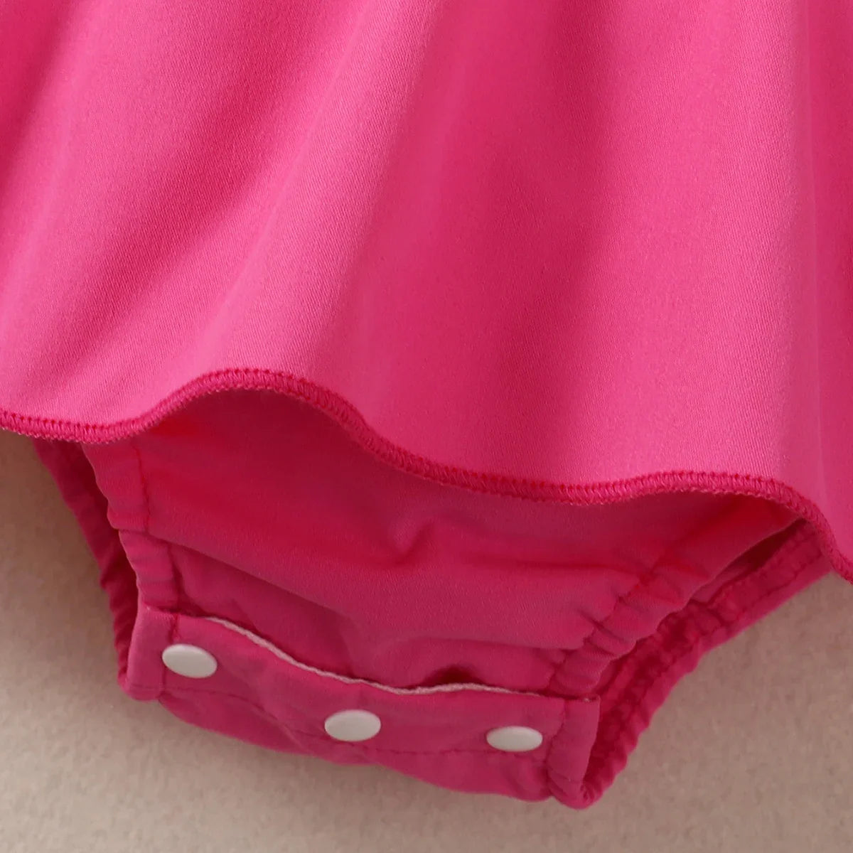 Summer Pink Creeper Dress Set with Hair Accessories for Toddlers