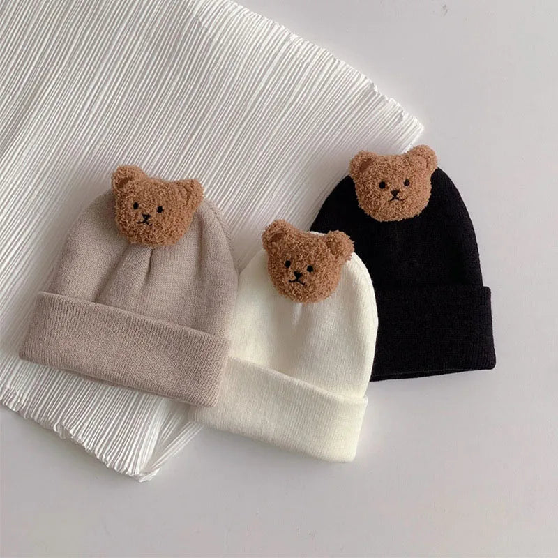 Cute Bear Knitted Baby Hat: Warm and Cozy Beanie