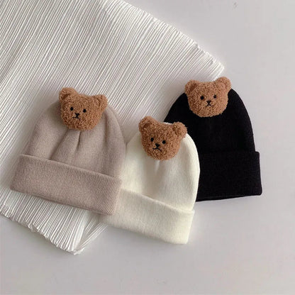 Cute Bear Knitted Baby Hat: Warm and Cozy Beanie