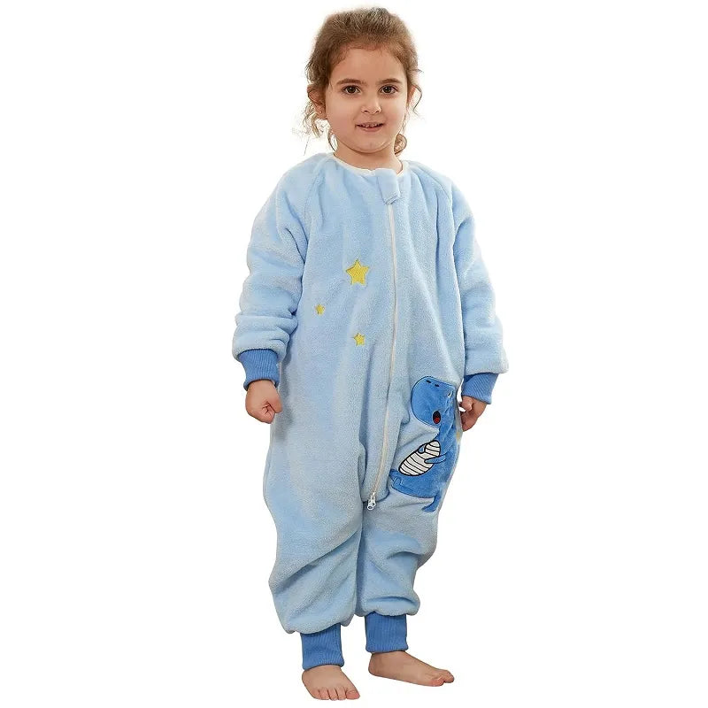 Cartoon Flannel Baby Sleeping Bag: Warm Winter Sleepsack (1-6T)